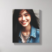 フォト文字カスタムパーソナライズされた キャンバスプリント (正面)