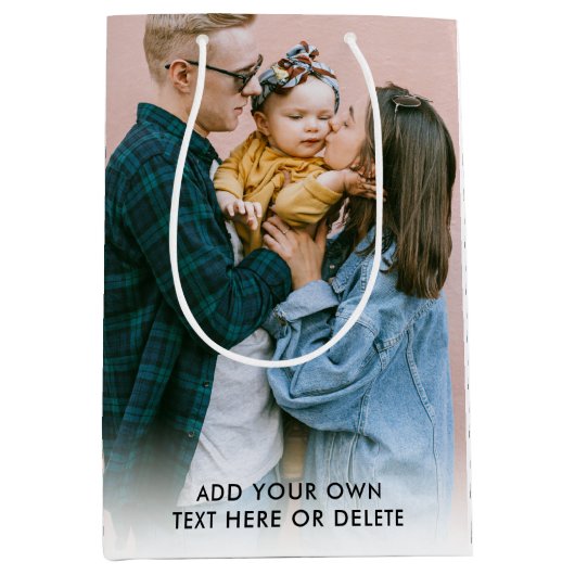 フォト文字クリスマス ミディアムペーパーバッグ (正面)