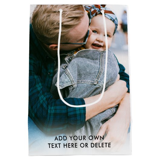 フォト文字クリスマス ミディアムペーパーバッグ (裏面)