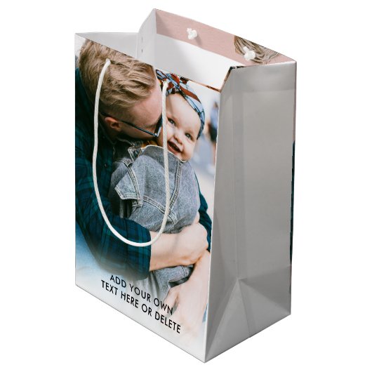 フォト文字クリスマス ミディアムペーパーバッグ (裏面アングル)