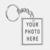 フォト文字両面名刺スクエア キーホルダー (正面左)