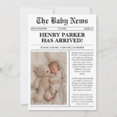 フォト新聞お誕生日お知らせカード 案内状 (正面)
