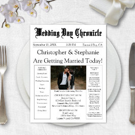 フォト新聞　ＱＲコード　ホワイト　ウェディング　プログラム