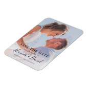 フォト日付の保存シンプルモダンスクリプト マグネット (左側)