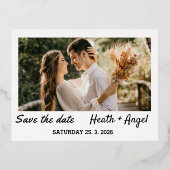 フォト日付の保存テンプレート 箔シーズンポストカード (正面)