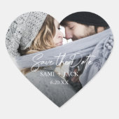 フォト日付の保存ハート=シェイプ封筒用シール ハートシール (正面)