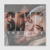 フォト日付の保存モダンタイポグラフィ磁気 (正面)