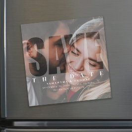 フォト日付の保存モダンタイポグラフィ磁気