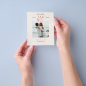 フォト日付の保存招待状 チラシ (手)
