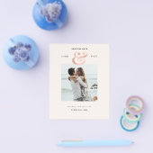 フォト日付の保存招待状 チラシ (シングル)