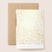 フォト日付の保存金ゴールド紙吹雪タイポグラフィ 箔カード (裏面封筒付き)