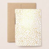 フォト日付の保存金ゴールド紙吹雪タイポグラフィ 箔カード (裏面封筒付き)