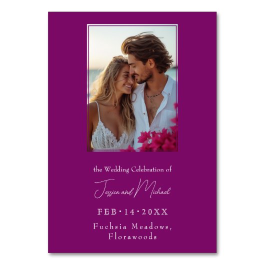 💍フォト明るい赤紫色エンチャントウォーター色 テーブルナンバー (裏面)