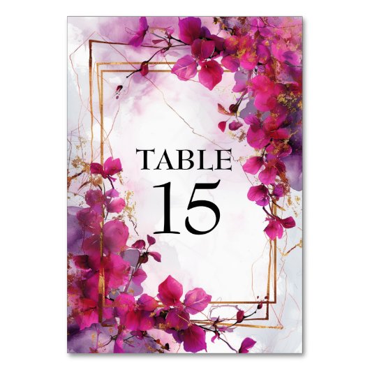 💍フォト明るい赤紫色エンチャントウォーター色 テーブルナンバー (正面)