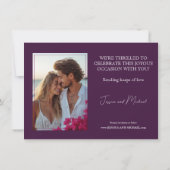 フォト明るい赤紫色エンチャント：水彩 セーブザデート (裏面)