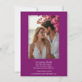 フォト明るい赤紫色エンチャント：水彩 セーブザデート (裏面)