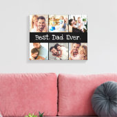 フォト最高のコラージュパパの白黒 キャンバスプリント (インサイチュ (リビング))