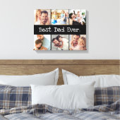 フォト最高のコラージュパパの白黒 キャンバスプリント (インサイチュ (寝室))