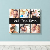 フォト最高のコラージュパパの白黒 キャンバスプリント (インサイチュ (ウッドフロア))