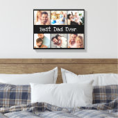 フォト最高のコラージュパパの白黒 キャンバスプリント (インサイチュ (寝室))