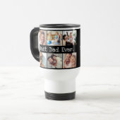 フォト最高のコラージュパパの白黒 トラベルマグ (正面左)