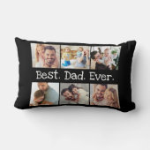 フォト最高のコラージュパパの白黒 ランバークッション (裏面)