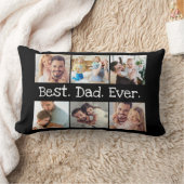 フォト最高のコラージュパパの白黒 ランバークッション (ブランケット)