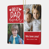 フォト最高のパパEver セラミックオーナメント (左)
