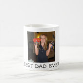 フォト最高のパパEver Father's Dayの追加 コーヒーマグカップ (中央)