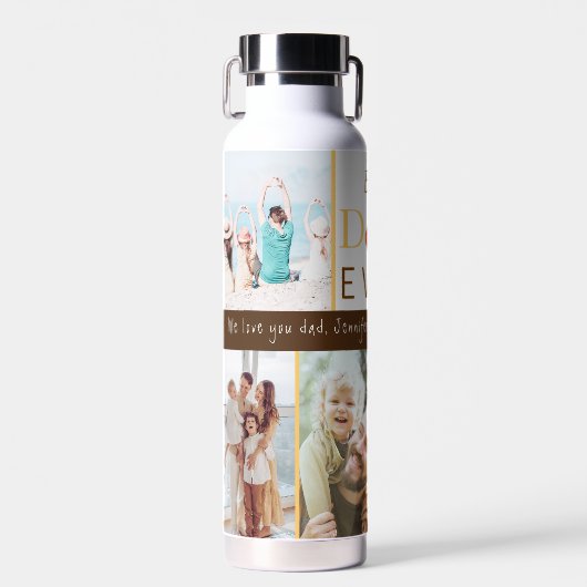 フォト最高のパパEver Music クールモダン Faters Day ウォーターボトル (正面)