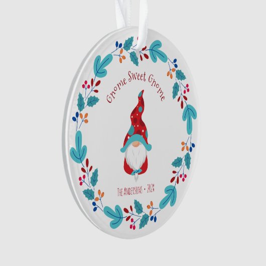 フォト格言スウィート格言かわいい小妖精や小人フローラリース オーナメント (正面)