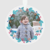 フォト格言スウィート格言かわいい小妖精や小人フローラリース オーナメント (裏面)