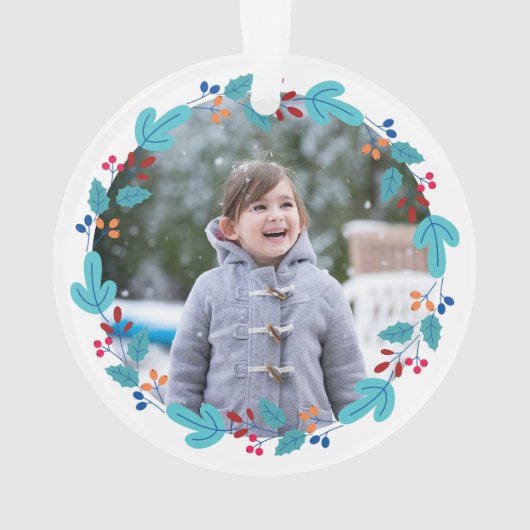 フォト格言スウィート格言かわいい小妖精や小人フローラリース オーナメント (裏面)