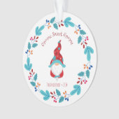 フォト格言スウィート格言かわいい小妖精や小人フローラリース オーナメント (正面)