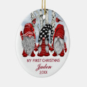 フォト格言マイ初めてのクリスマスウォータカラーホリデイ セラミックオーナメント (右)