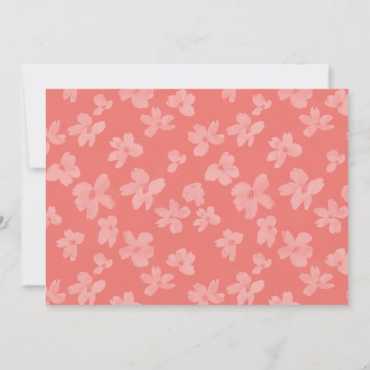 フォト桜さくらんぼ花の誕生日パーティー 招待状 (裏面)