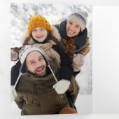 フォト水数々の彩フローラ+葉のクリスマス 三つ折りクリスマスカード (内部最初)