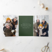 フォト水数々の彩フローラ+葉のクリスマス 三つ折りクリスマスカード (内部)