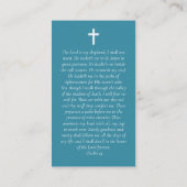 フォト海ビーチメモリアル祈りの言葉カード コーリングカード (裏面)