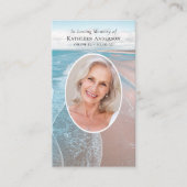 フォト海ビーチメモリアル祈りの言葉カード コーリングカード (正面)