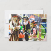 フォト海賊をテーマにした誕生日パーティー サンキューカード (裏面)