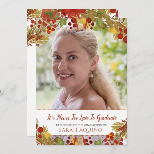 フォト熟女卒業パーティー 招待状 (正面/裏面)