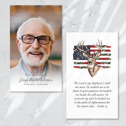 フォト狩りスタグメモリアル祈りの言葉カード