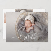 フォト生まれたばかりのコラージュ誕生 案内状 (正面/裏面)