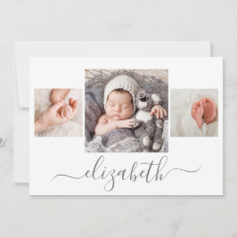 フォト生まれたばかりのコラージュ誕生 案内状
