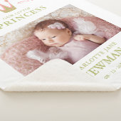 フォト生まれたばかりのユニセックスクラウン私たちの小さなプリンセス シェルパブランケット (3/4)