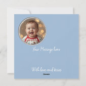 **フォト男の赤ちゃん第1回クリスマスフラットホリデーカード シーズンカード (裏面)