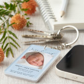 フォト男の赤ちゃん誕生のお知らせ キーホルダー (正面右)