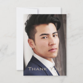 フォト男らしフラットサンキューカード サンキューカード