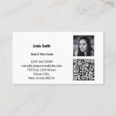 フォト白黒パーソナルビジネスカード ロイヤリティカード (裏面)